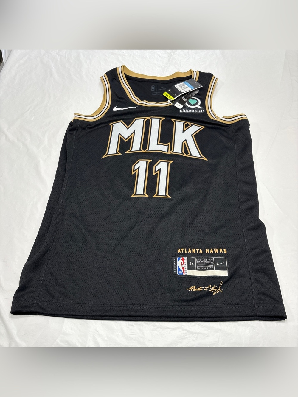 Nike MLK City Edition Trae Young #11 Atlanta Hawks NBA Jersey Mens 44 Medium New